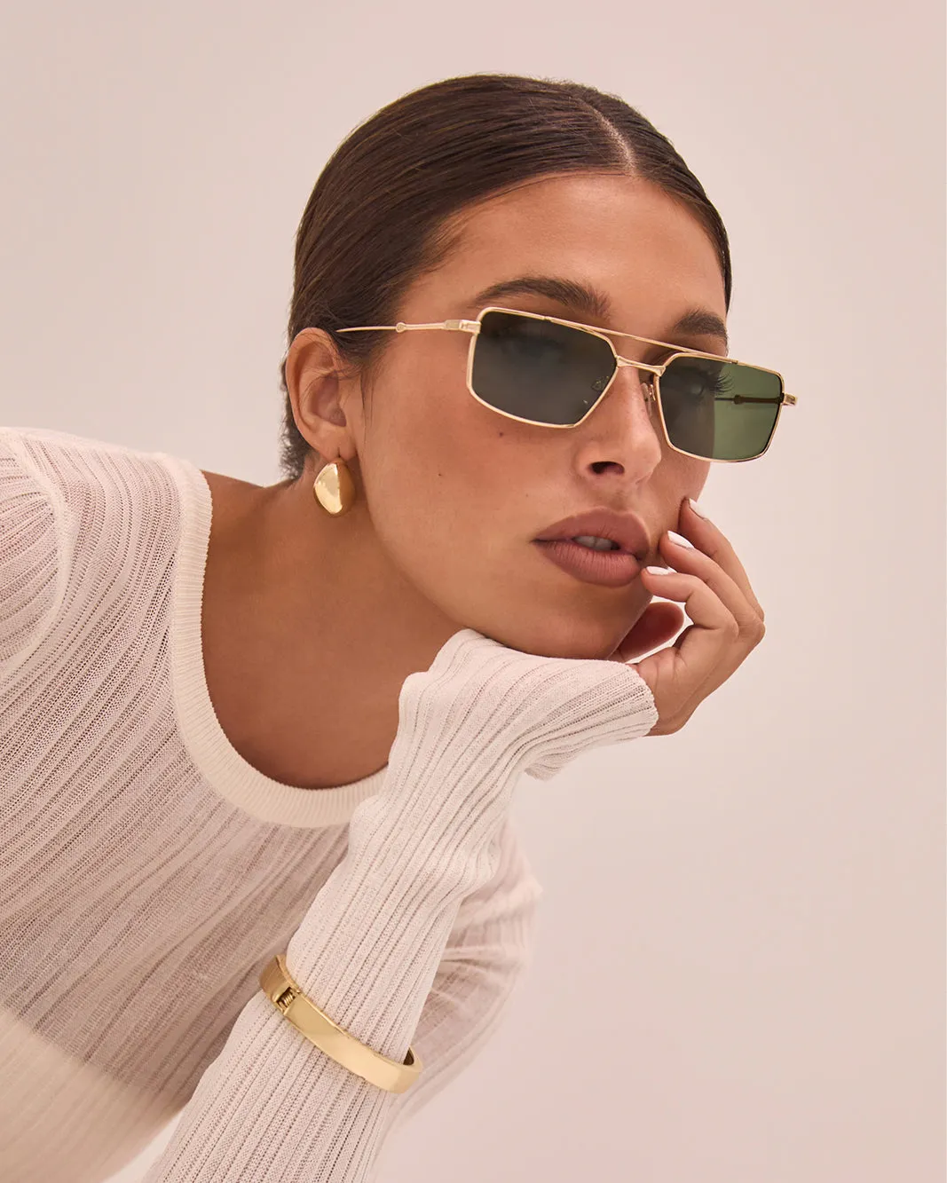 THE BARBARA - LIGHT GOLD-GREEN sold by Banbe Eyewear product image thumbnail 2