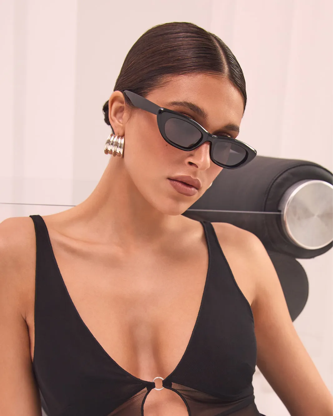 THE CAROLINE - BLACK-BLACK sold by Banbe Eyewear product image thumbnail 5