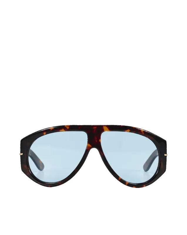 THE AMELIA - LIGHT HAVANA TORT-BLUE made by Banbe Eyewear