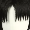Anime Attack on Titan Levi Captain Short Straight Black Cosplay Wigs sold by L-email wig