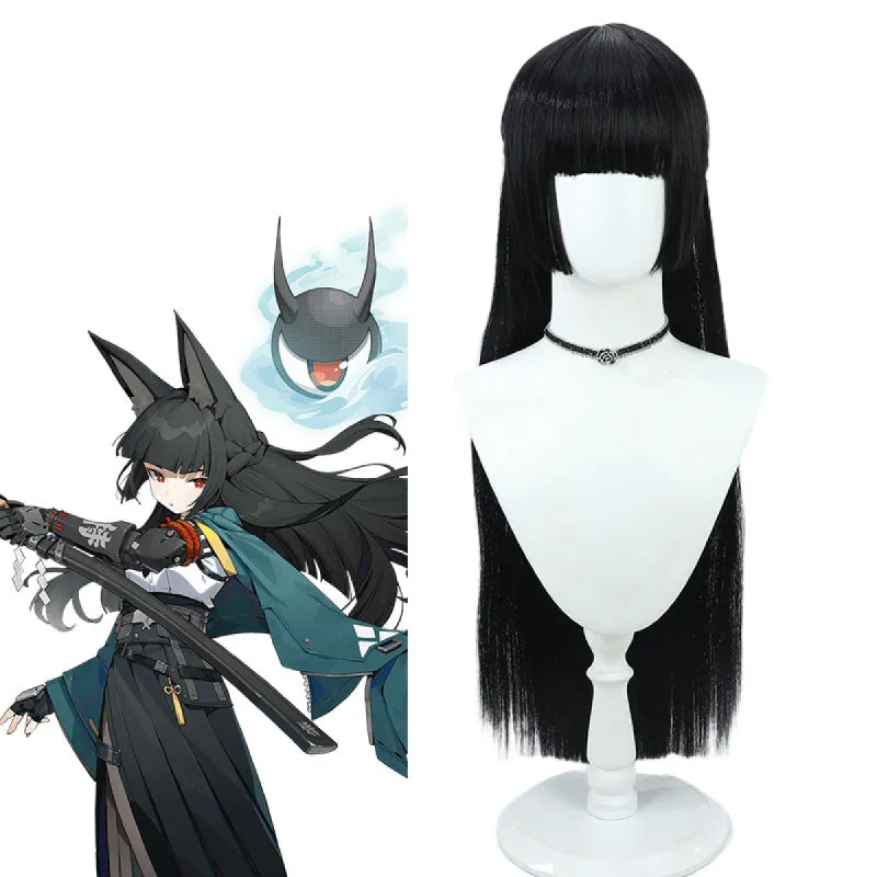Zenless Zone Zero Hoshimi Miyabi Black Long Straight Cosplay Wigs sold by Lemail wig
