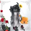 Harajuku Soft Girl Gentle Grey Long Curly Lolita Wig sold by Lemail wig