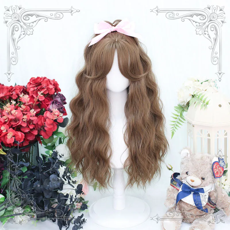 Lolita Long Curly Light Brown Cosplay Wig sold by Lemail wig
