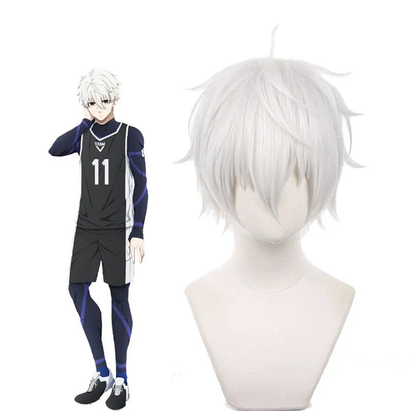 Blue Lock Seishiro Nagi Silver White Cosplay Wig sold by Lemail wig