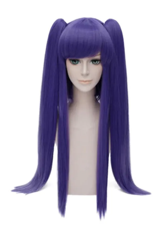 Little Busters! Sasasegawa Sasami Purple Medium Long Straight Ponytail Cosplay Wigs sold by Lemail wig