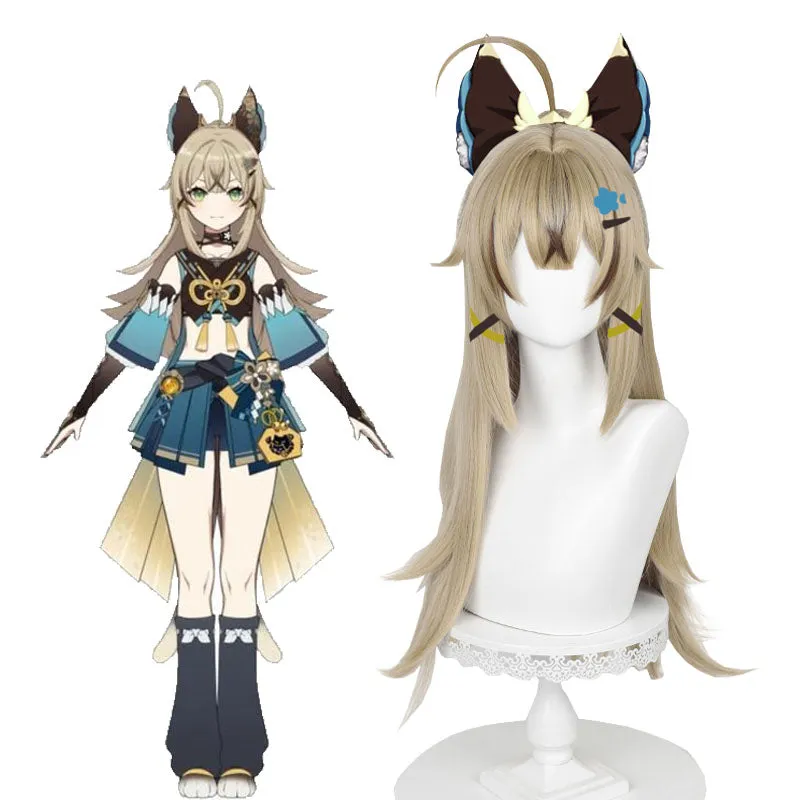 Genshin Impact Kirara Multi-Color Cosplay Wig sold by Lemail wig