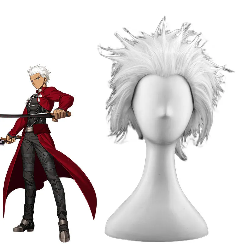Fate Stay Night Archer Emiya White Cosplay Wig sold by Lemail wig
