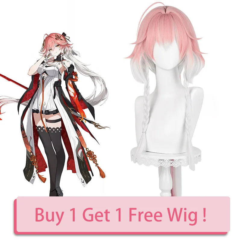 Wuthering Waves Changli Pink mixed White Cosplay Wig sold by Lemail wig