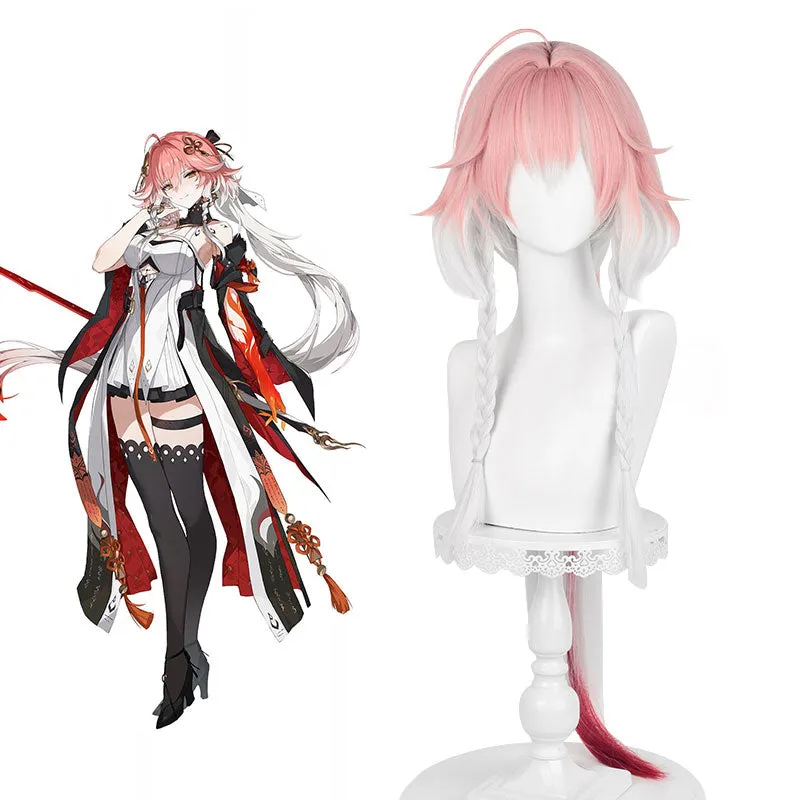 Wuthering Waves Changli Pink mixed White Cosplay Wig sold by Lemail wig product image thumbnail 2