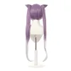 Game Genshin Impact Keqing Long Mixed Purple Ponytail Cosplay Wigs With Ears sold by Lemail wig