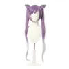 Game Genshin Impact Keqing Long Mixed Purple Ponytail Cosplay Wigs With Ears sold by Lemail wig