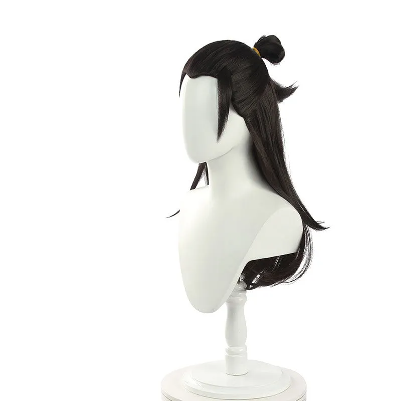 Anime Jujutsu Kaisen Suguru Getou Long Black Men Cosplay Wigs sold by Lemail wig product image thumbnail 2