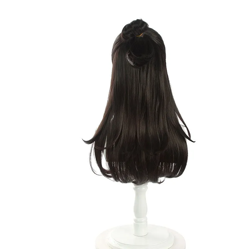 Anime Jujutsu Kaisen Suguru Getou Long Black Men Cosplay Wigs sold by Lemail wig product image thumbnail 4