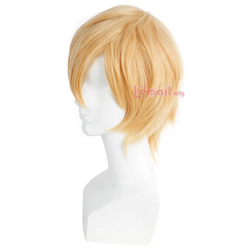 32cm/16.6inches Short Blonde Men Cosplay Wig sold by Lemail wig product image thumbnail 2