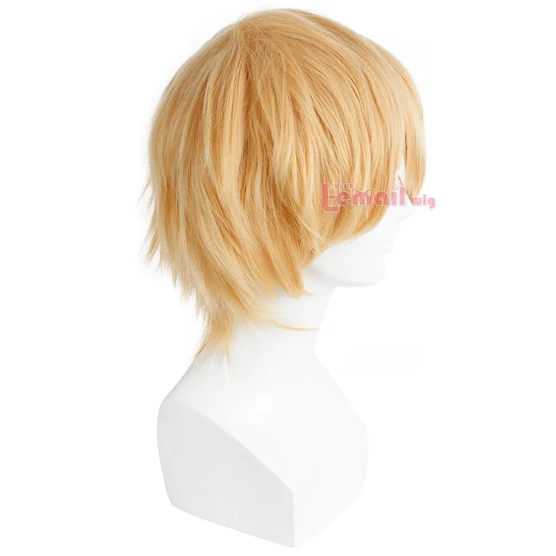 32cm/16.6inches Short Blonde Men Cosplay Wig sold by Lemail wig product image thumbnail 4