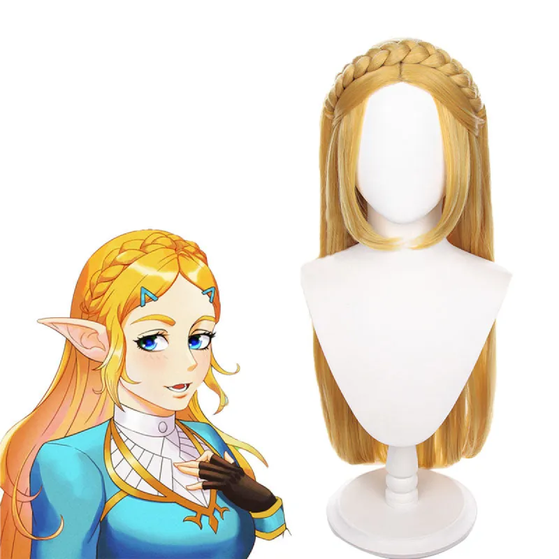 Zelda: Breath of the Wild Princess Zelda Blonde Cosplay Wigs sold by Lemail wig