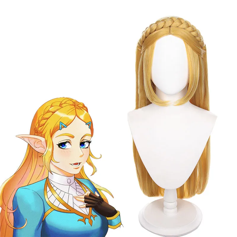 Zelda: Breath of the Wild Princess Zelda Blonde Cosplay Wigs sold by Lemail wig