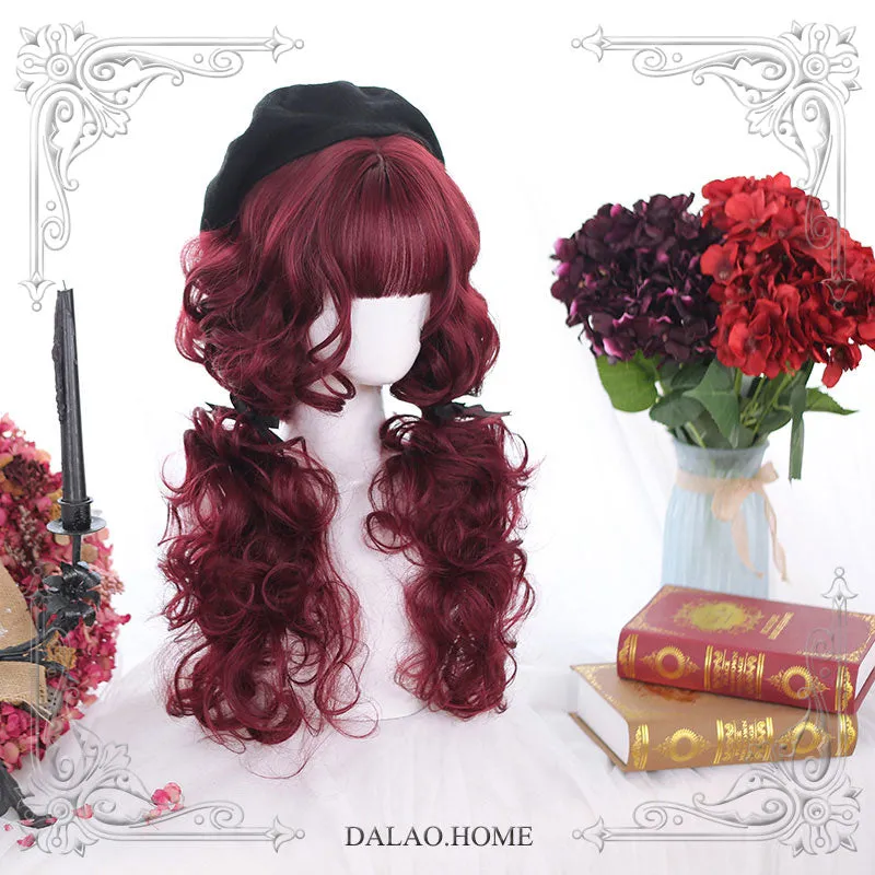 Soft Sister Red Velvet Wool Roll Long Curly Lolita Wig sold by L-email wig product image thumbnail 3