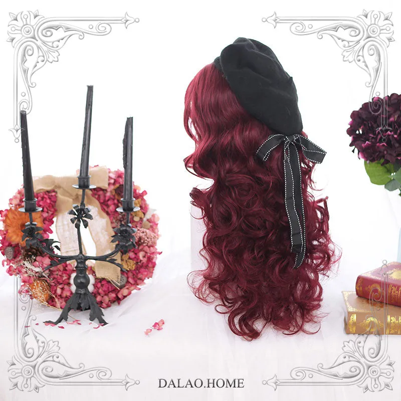 Soft Sister Red Velvet Wool Roll Long Curly Lolita Wig sold by L-email wig product image thumbnail 4
