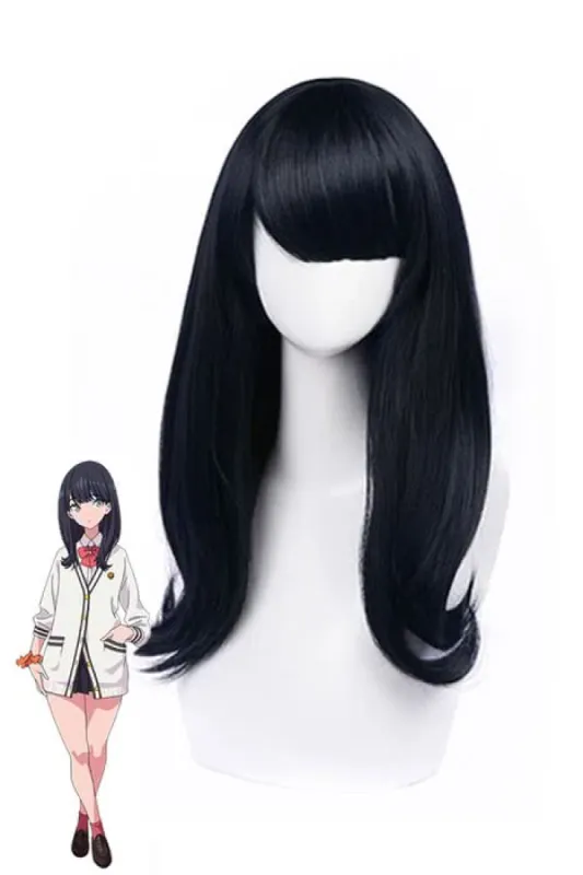 Anime SSSS.GRIDMAN Takarada Rikka Dark Blue Black Cosplay Wigs sold by Lemail wig