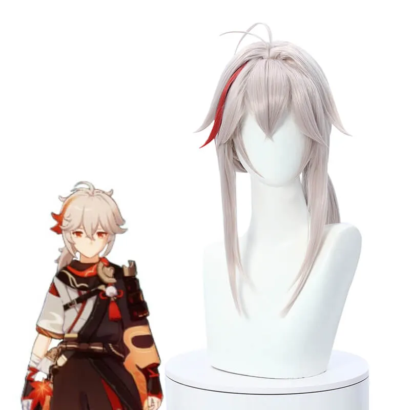 Game Genshin Impact Kaedehara Kazuha Beige Cosplay Wigs sold by L-email wig product image thumbnail 3