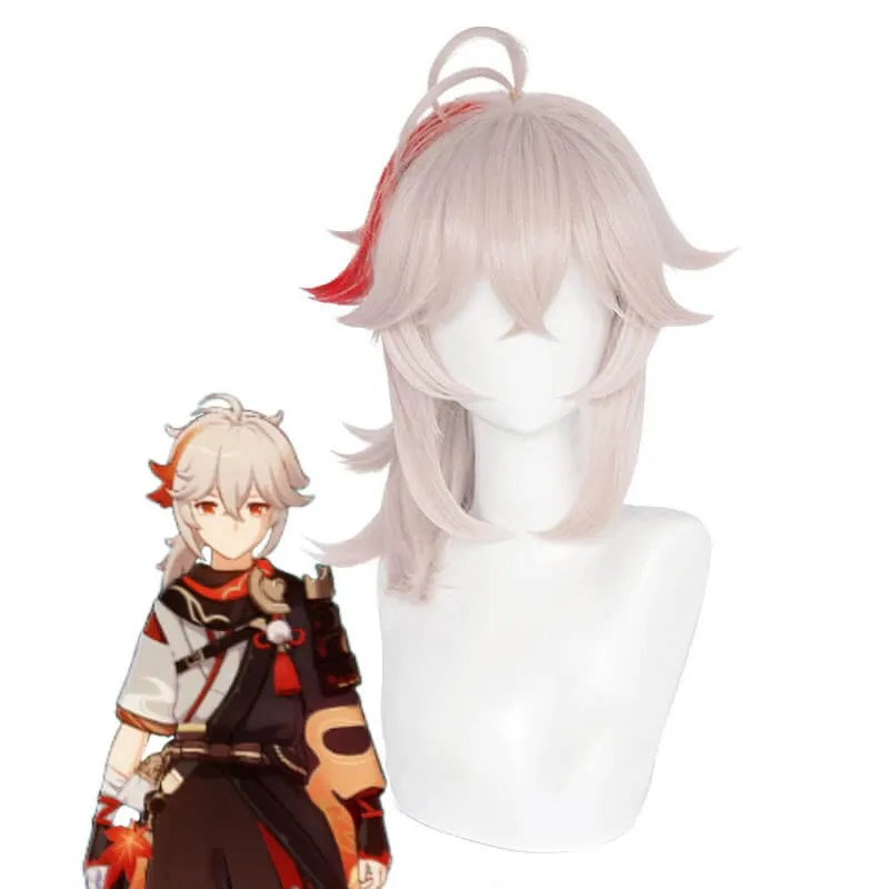 Game Genshin Impact Kaedehara Kazuha Beige Cosplay Wigs sold by L-email wig