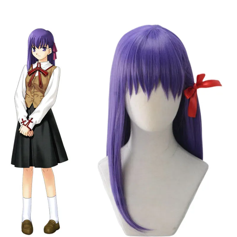 Fate Stay Night Sakura Matou Purple Cosplay Wig sold by Lemail wig