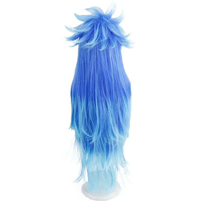 Twisted-Wonderland Mermaid Idia Long Blue Cosplay Wigs sold by Lemail wig product image thumbnail 4