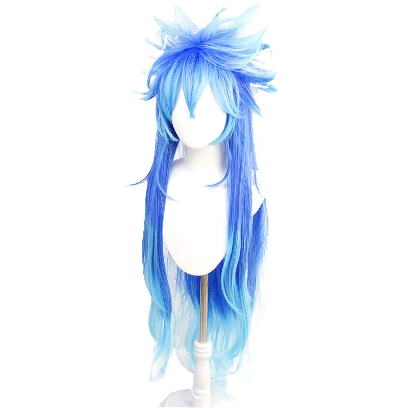 Twisted-Wonderland Mermaid Idia Long Blue Cosplay Wigs sold by Lemail wig product image thumbnail 3