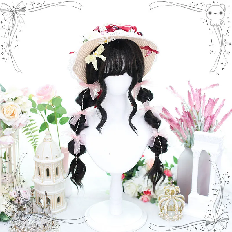 65cm Long Black Curly Fashion Lolita Cosplay Wig sold by L-email wig product image thumbnail 5