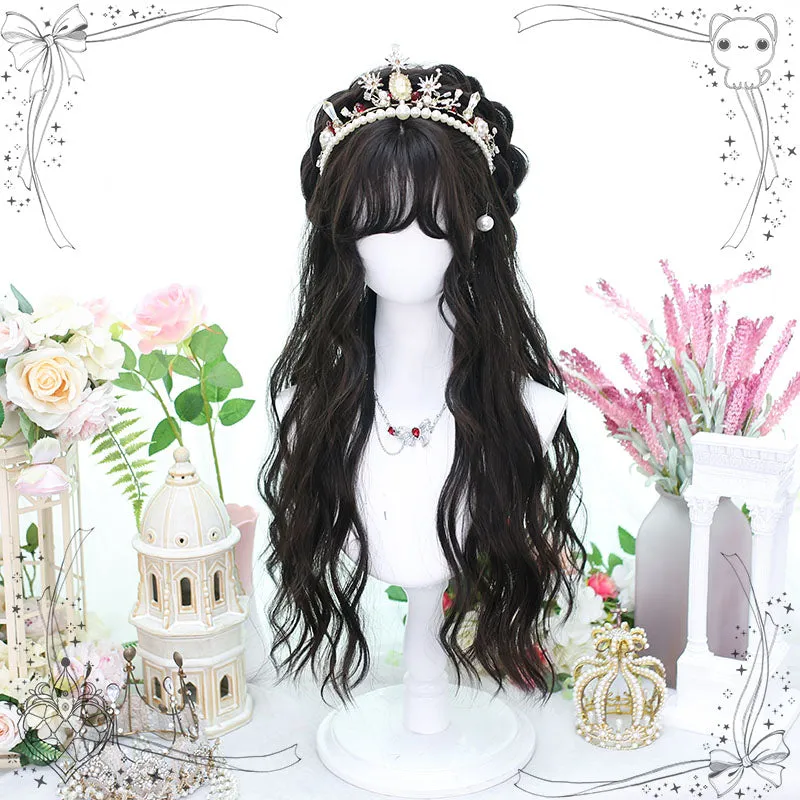 65cm Long Black Curly Fashion Lolita Cosplay Wig sold by L-email wig