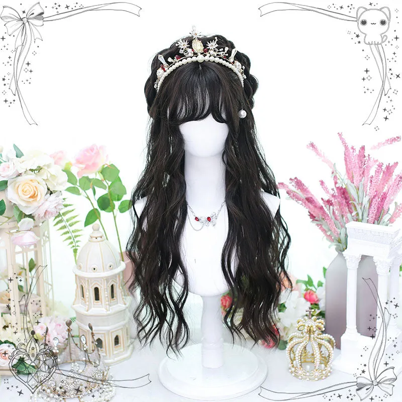 65cm Long Black Curly Fashion Lolita Cosplay Wig sold by L-email wig product image thumbnail 2