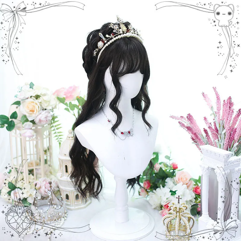 65cm Long Black Curly Fashion Lolita Cosplay Wig sold by L-email wig product image thumbnail 3