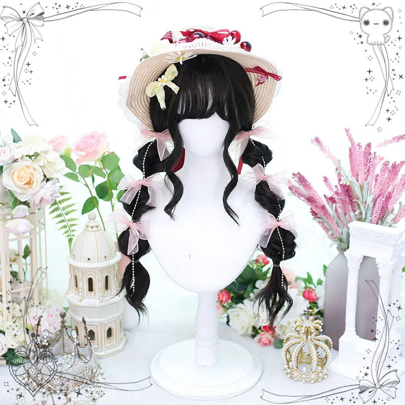65cm Long Black Curly Fashion Lolita Cosplay Wig sold by L-email wig product image thumbnail 4