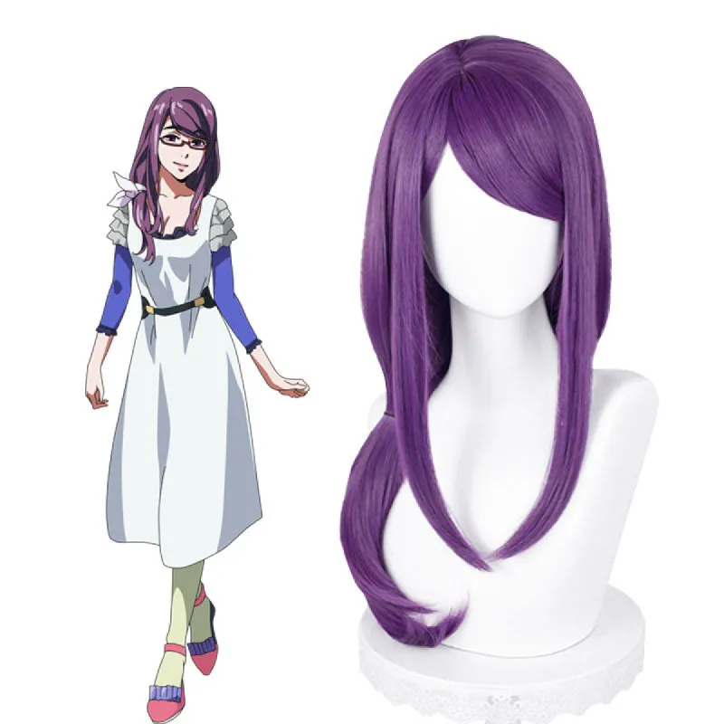 Tokyo Ghoul Kamishiro Rize Purple Cosplay Wig sold by Lemail wig