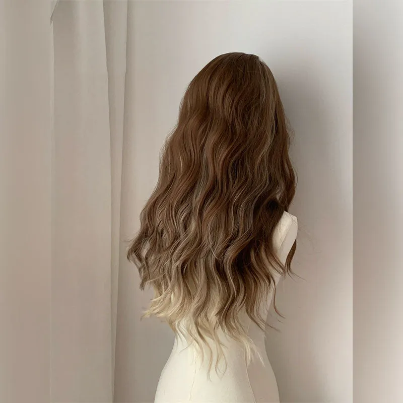Lemailwig Brown Gradient Curly Front Lace Wig sold by Lemail wig product image thumbnail 4