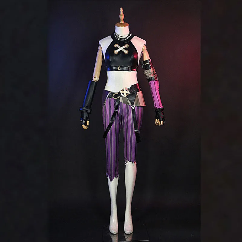Lemailwig Anime LOL Arcane Jinx Cosplay Costume sold by Lemail wig product image thumbnail 4