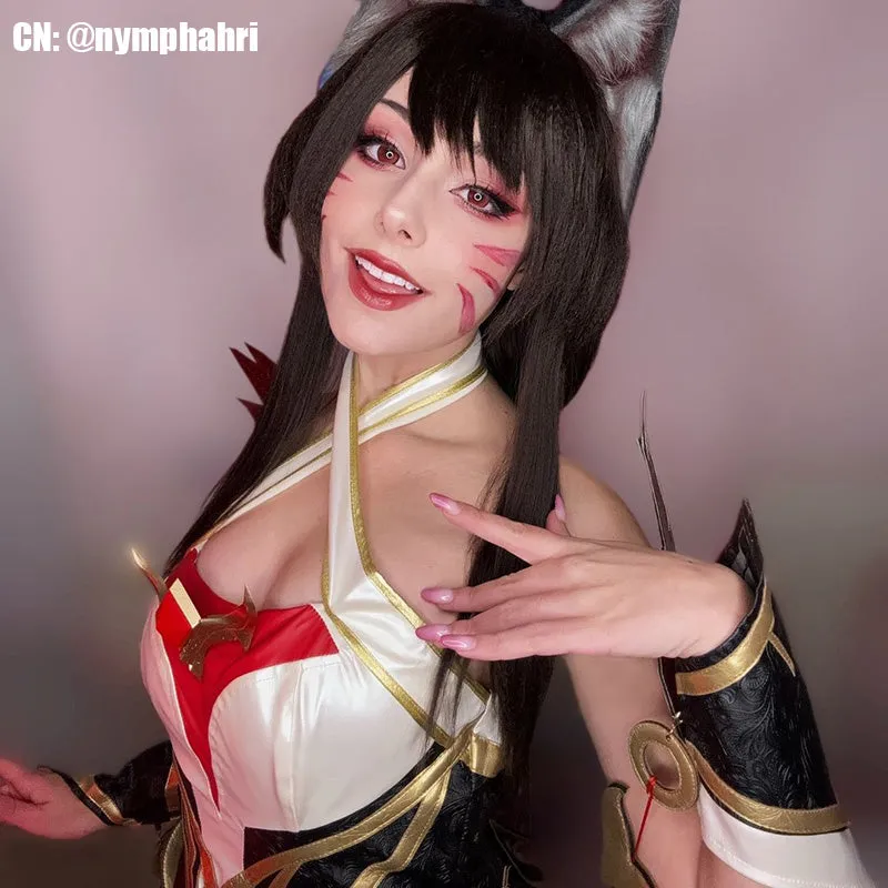 【Last Batch】L-email Wig LOL Risen Legend Ahri Cosplay Costume sold by Lemail wig