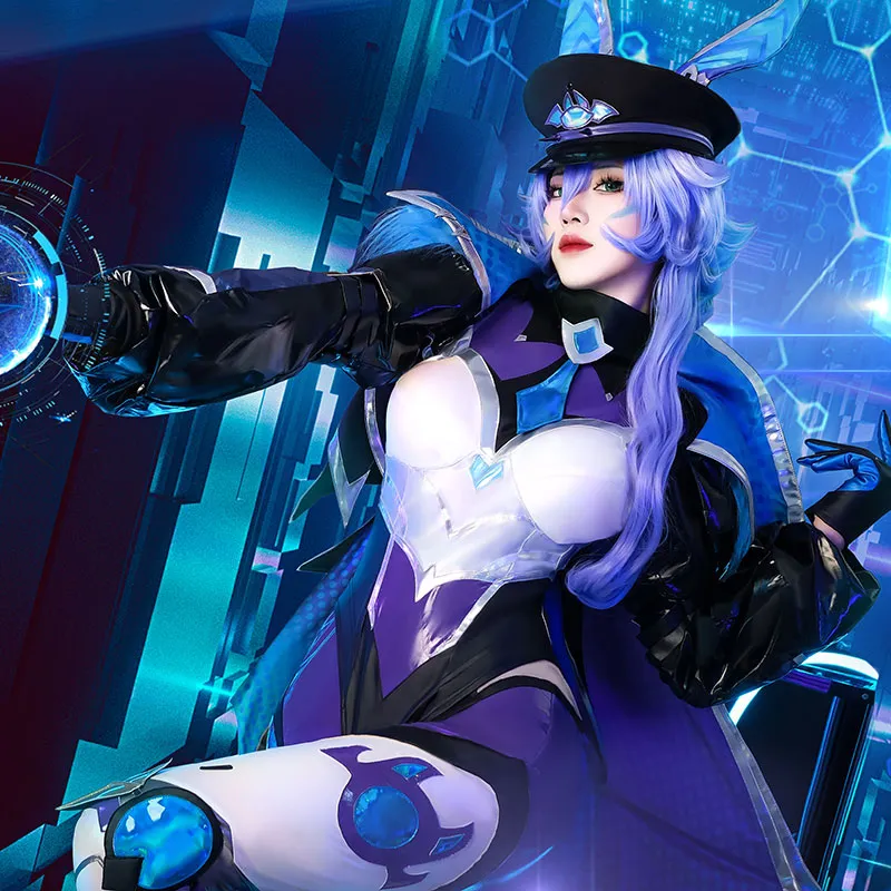 【48HR SHIP】L-email Wig LOL Battle Bat Xayah Cosplay Costume Halloween Costume sold by Lemail wig product image thumbnail 4