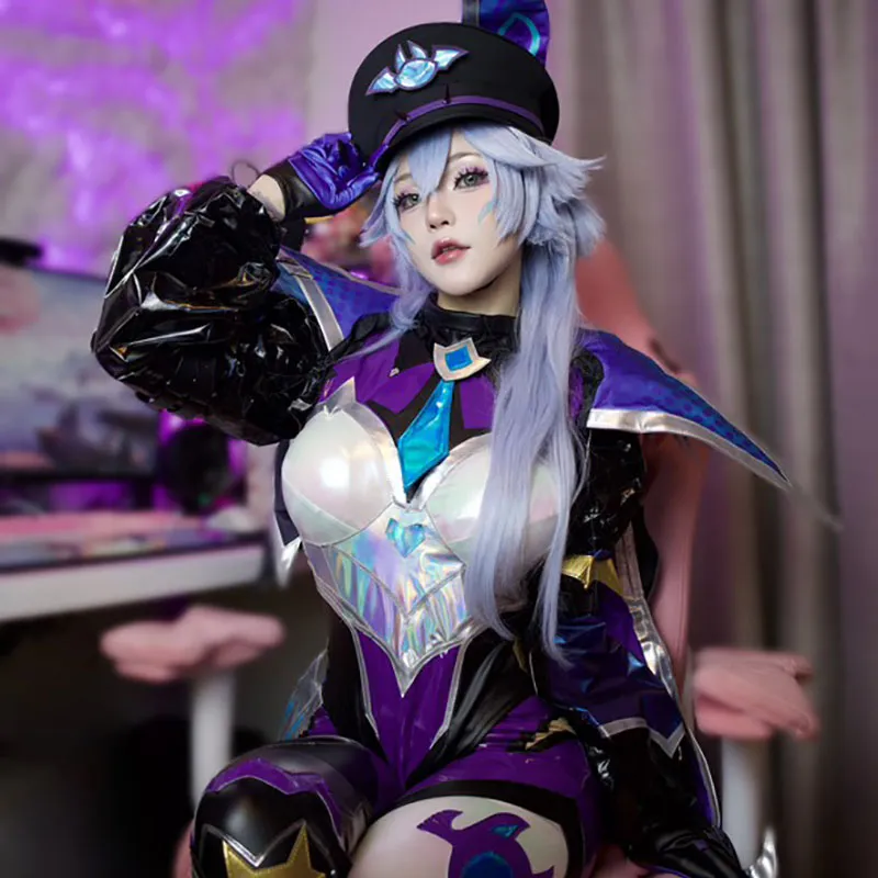 L-email Wig LOL Battle Bat Xayah Cosplay Costume Halloween Costume sold by Lemail wig