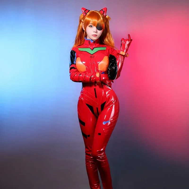 【In Stock】L-email Wig EVA Asuka Langley Combat Suit Cosplay Costume sold by Lemail wig product image thumbnail 5
