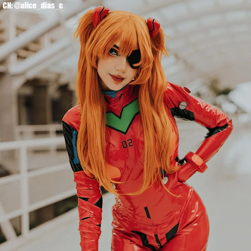 【In Stock】L-email Wig EVA Asuka Langley Combat Suit Cosplay Costume sold by Lemail wig product image thumbnail 4