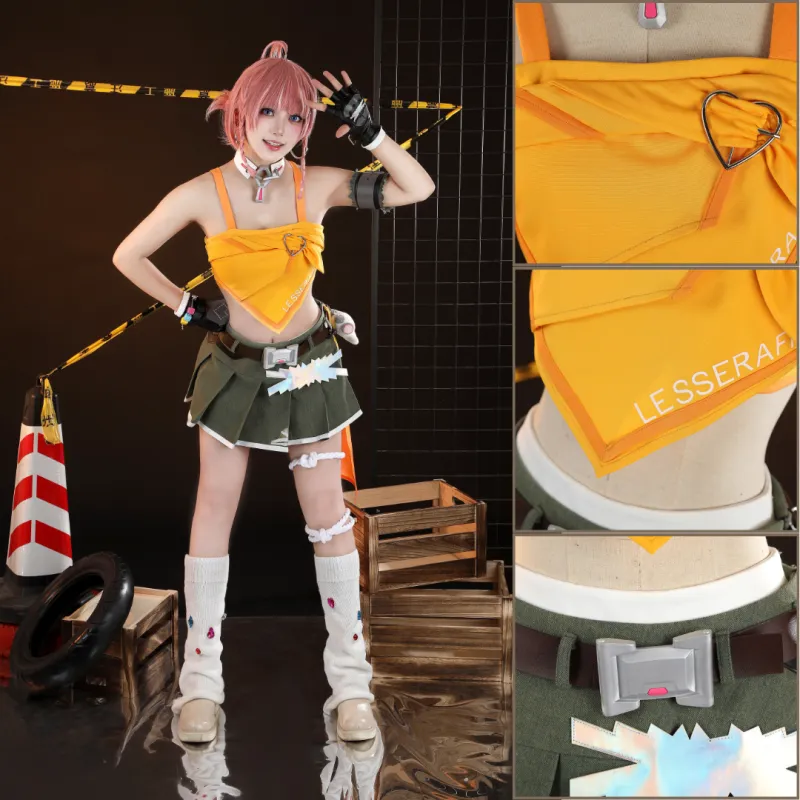 L-email Wig Overwatch Mercy Girl Group Collab Cosplay Costume sold by Lemail wig