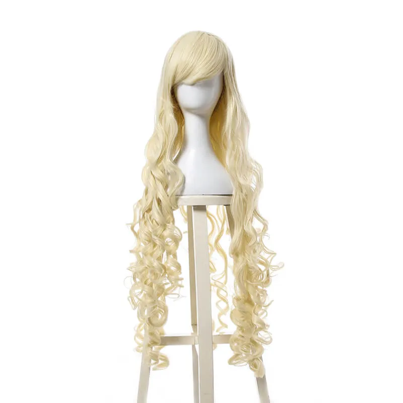 Kagerou Project Marry Kozakura 100cm Long Blonde Christmas Hair Wigs Synthetic Curly Cosplay Wigs sold by Lemail wig