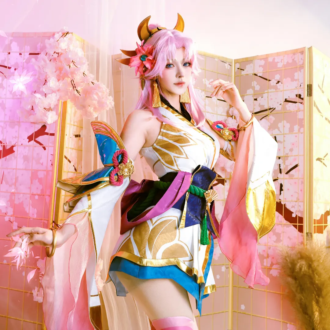 【48HR SHIP】L-email Wig Prestige Spirit Blossom Lux Cosplay Costume LOL Outfit sold by Lemail wig product image thumbnail 2