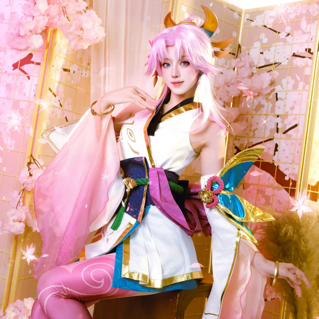 【48HR SHIP】L-email Wig Prestige Spirit Blossom Lux Cosplay Costume LOL Outfit sold by Lemail wig