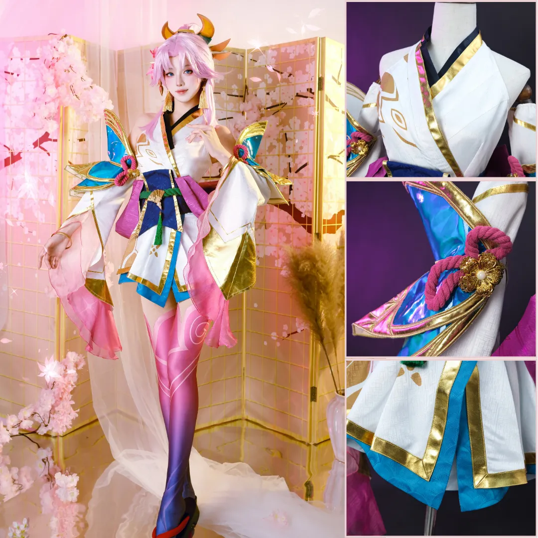 【48HR SHIP】L-email Wig Prestige Spirit Blossom Lux Cosplay Costume LOL Outfit sold by Lemail wig product image thumbnail 3