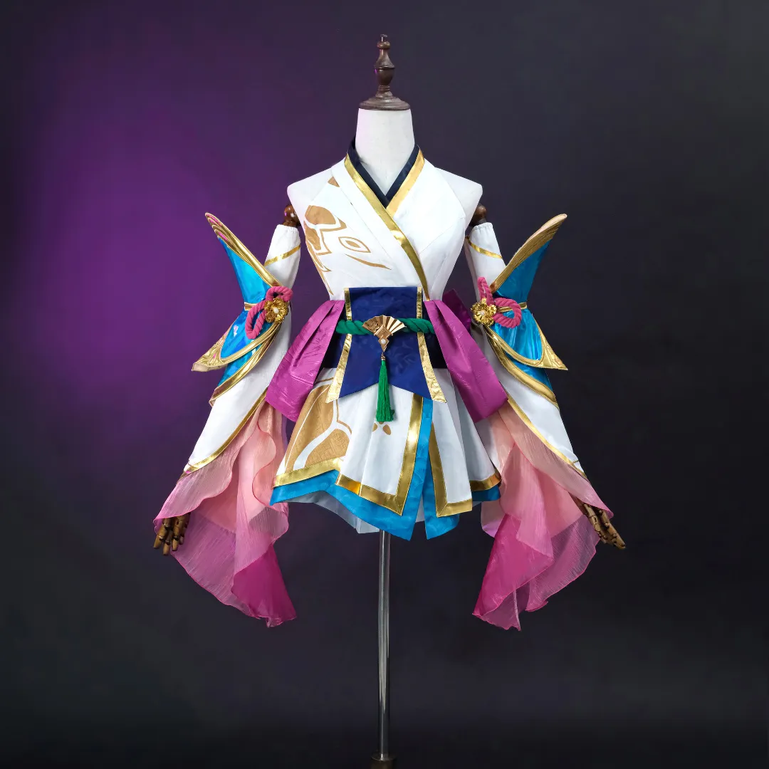 【48HR SHIP】L-email Wig Prestige Spirit Blossom Lux Cosplay Costume LOL Outfit sold by Lemail wig product image thumbnail 5