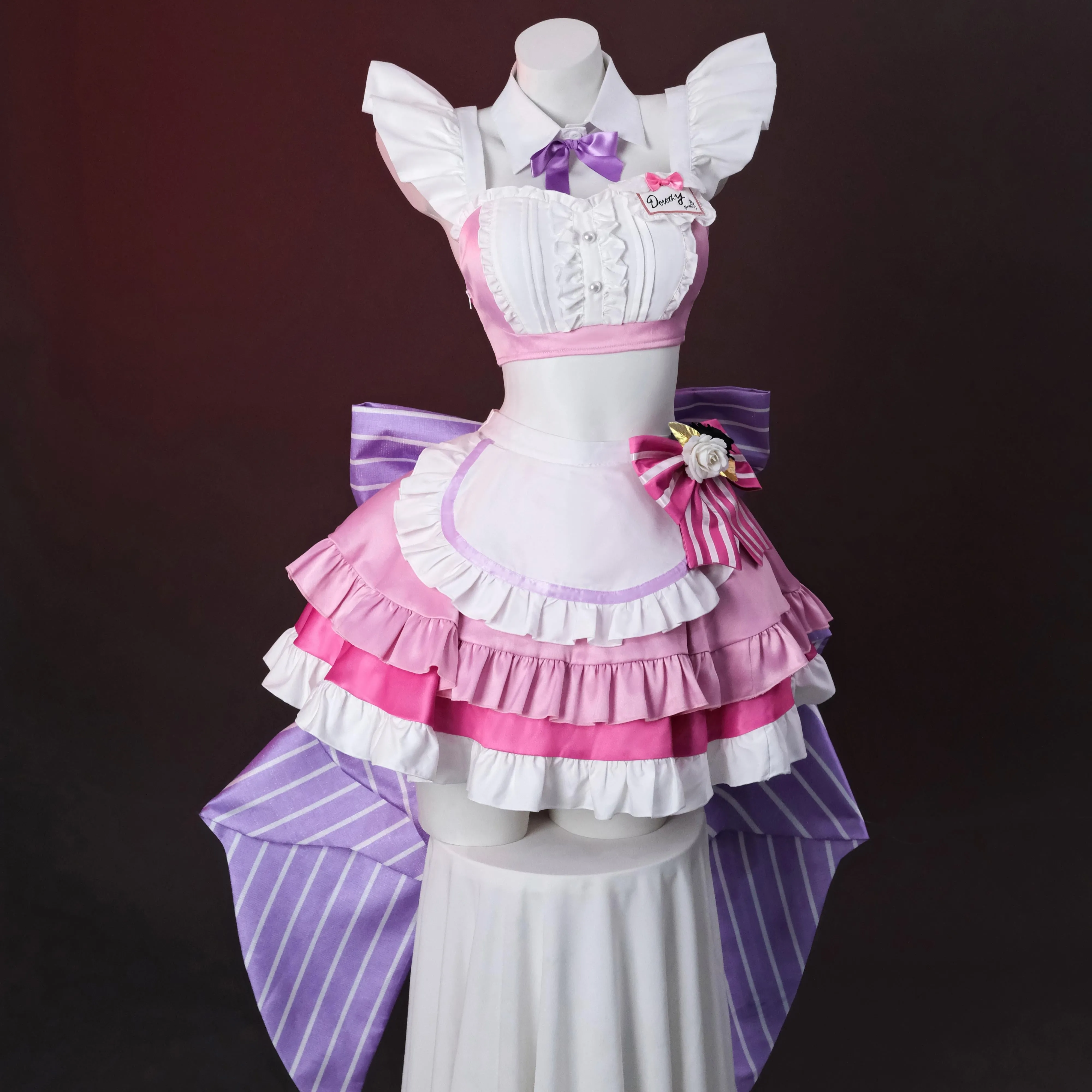 【48HR SHIP】L-email Wig Goddess of Victory: Nikke DOROTHY Maid Cosplay Costume sold by Lemail wig product image thumbnail 4