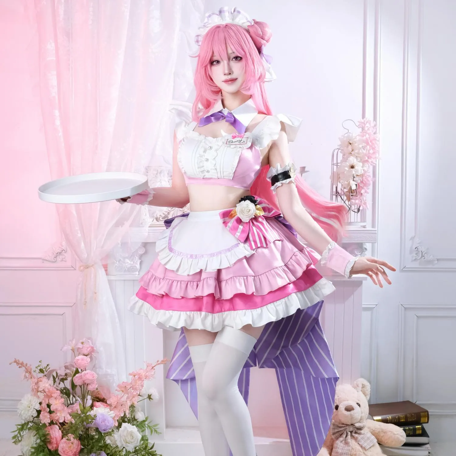 【48HR SHIP】L-email Wig Goddess of Victory: Nikke DOROTHY Maid Cosplay Costume sold by Lemail wig product image thumbnail 2